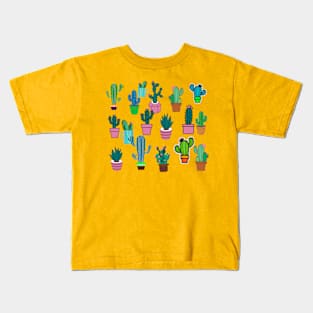 Сolorful funny cacti Kids T-Shirt